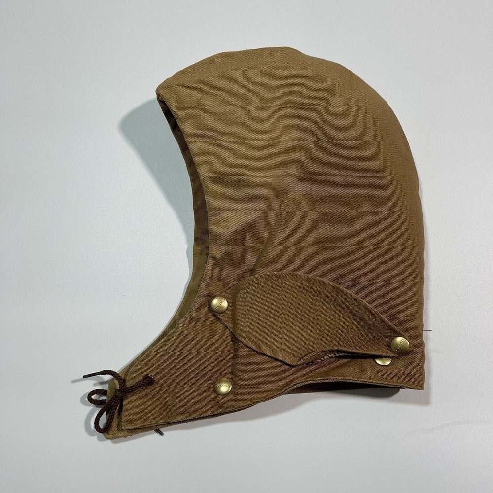 Carhartt Canvas Snap On Hood Red Quilt Lined Face Guard A04 BRN Union Made USA